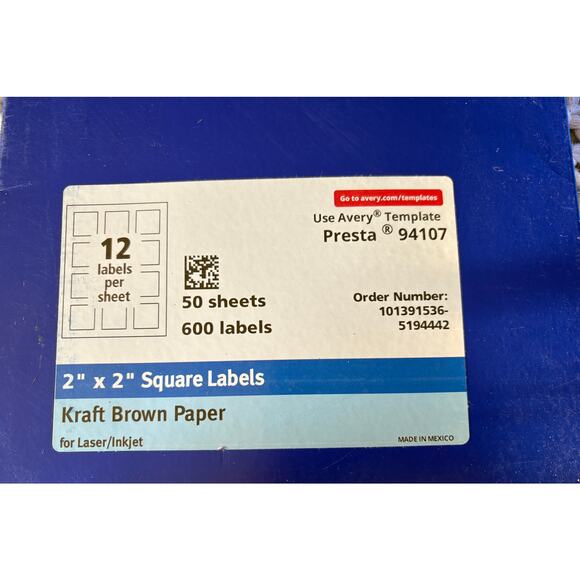 Lot of 6PKS of Avery Blank Labels - Assorted Sizes - Weighs over 16lbs - Picture 5 of 9